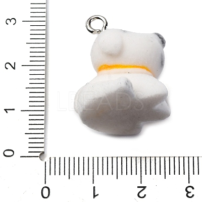 Flocky Resin Pendants FIND-S001-02D-1