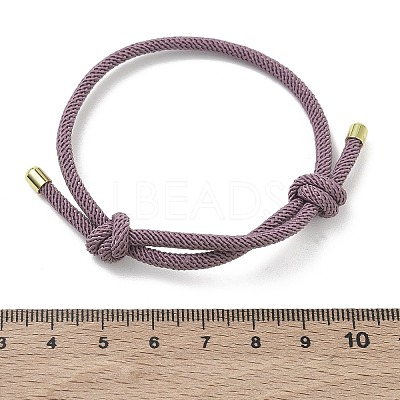Adjustable Nylon Round Milan Cord Slider Bracelet Making FB-H001-01G-04-1