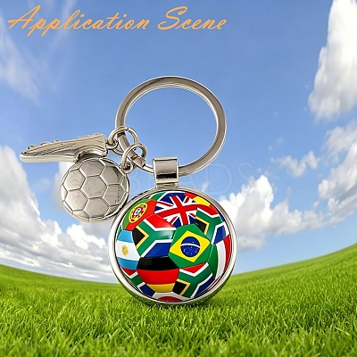 Football Alloy Sublimation Blanks Keychains AL-CBAF9A1-02P-04-1