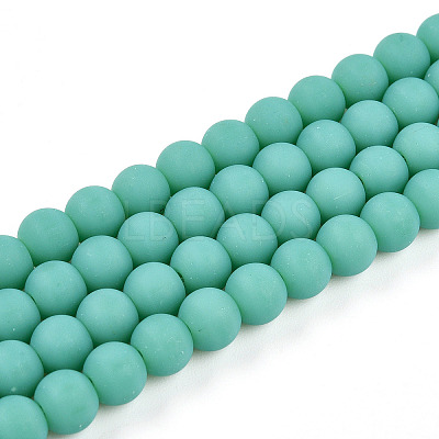 Opaque Glass Beads Strands X-GLAA-T032-P6mm-MD12-1
