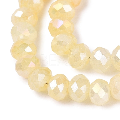 Dyed Crackle Imitation Jade Glass Beads Strands EGLA-Q131-02B-08-1
