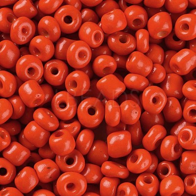 Baking Paint 6/0 Glass Seed Beads SEED-S004-Y5-1