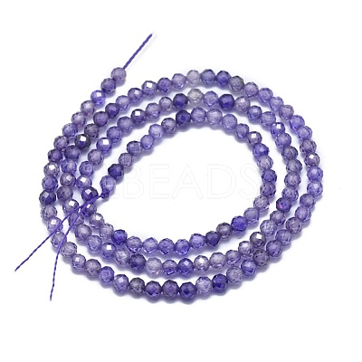 Cubic Zirconia Beads Strands G-G792-47-03B-1