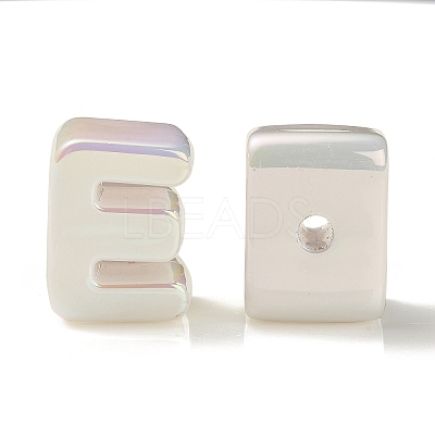 UV Plating Rainbow Iridescent Acrylic Beads OACR-C012-01I-1-1
