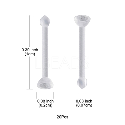 Acrylic Nose Bone Ring AJEW-YW0001-06E-1