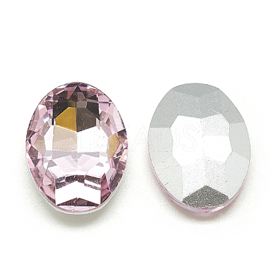 Pointed Back Glass Rhinestone Cabochons RGLA-T080-10x14mm-10-1