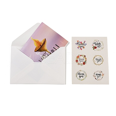 Rectangle Diwali Day Paper Greeting Card DIY-NH0010-01C-1