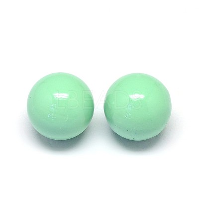 No Hole Spray Painted Brass Round Smooth Chime Ball Beads Fit Cage Pendants X-KKB-E003-M-16mm-1