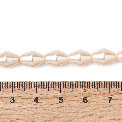 Electroplate Opaque Glass Imitation Pearl Bead Strands EGLA-H113-05B-1