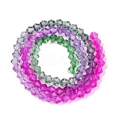 Gradient Color Baking Paint Glass Bead Strands X1-DGLA-A039-T4mm-A09-1