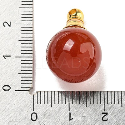 Natural Dyed & Heated Carnelian Perfume Bottle Pendants G-K338-22G-13-1