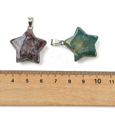 Natural Indian Agate Pendants GG-K002-10U-1