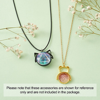 Alloy Open Back Bezel Pendants(Rotatable) PALLOY-TA0001-01-1
