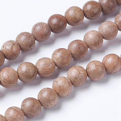 Natural Wood Beads Strands WOOD-J001-02-8mm-1