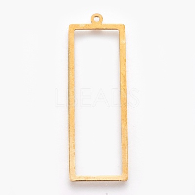 Brass Open Back Bezel Pendants KK-F763-05C-1