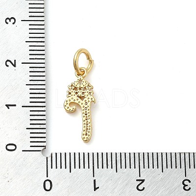 Brass Micro Pave Cubic Zirconia Pendants KK-M273-01G-R-1