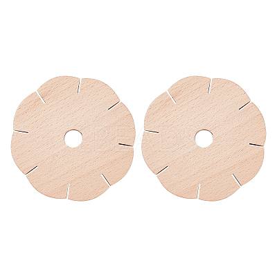 Wood Braiding Disc Disk LS-DIY-WH0034-55-1