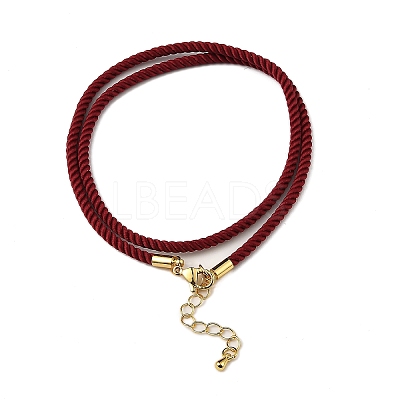 Nylon Milan Cord Necklace Making MAK-M028-01G-30-1