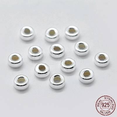 925 Sterling Silver Spacer Beads STER-K171-39S-04-1