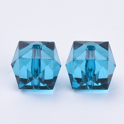 Transparent Acrylic Beads X-TACR-Q259-8mm-V18-1