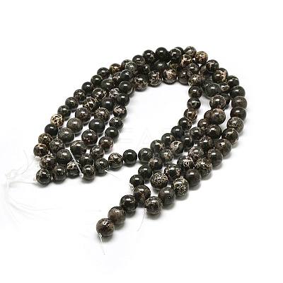 Natural Imperial Jasper Beads Strands G-I122-8mm-11-1