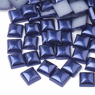 ABS Plastic Imitation Pearl Cabochons SACR-R748-6x6mm-Z31-1