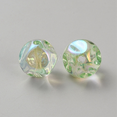 Plating Acrylic Beads LS-OACR-WH20006-01E-1