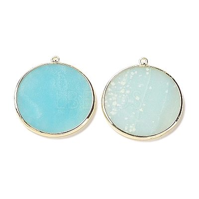 Natural Flower Amazonite Pendants G-E526-10C-1