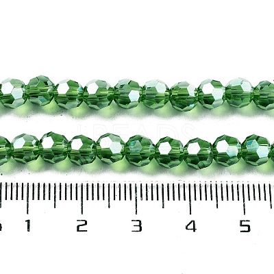 Electroplate Transparent Glass Beads Strands EGLA-A035-T6mm-A11-1