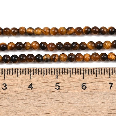 Natural Tiger Eye Beads Strands G-J303-11-3mm-1