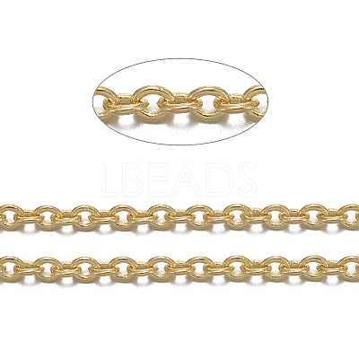 Brass Cable Chains X-CHC-034Y-G-NF-1