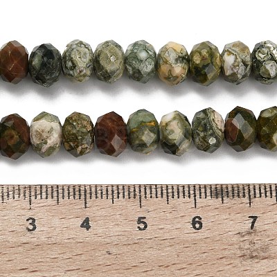 Natural Rhyolite Jasper Beads Strands G-Z111-A14-01-1