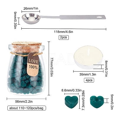 Sealing Wax Particles Kits for Retro Seal Stamp DIY-CP0003-60P-1