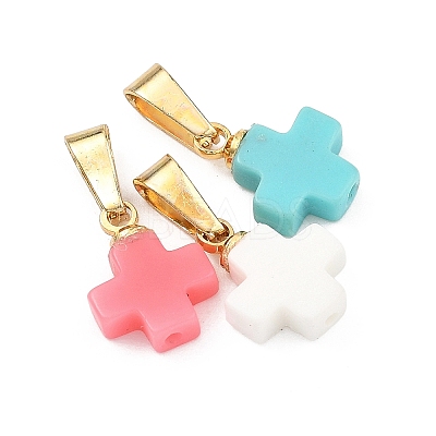 Dyed Synthetic Coral Pendants PALLOY-JF05365-1