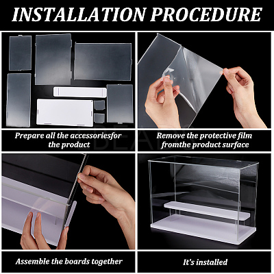 Transparent Plastic Minifigures Display Case ODIS-WH0025-142A-1