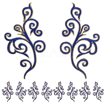 Ethnic Style Flower Pattern Computerized Embroidery Appliques PATC-WH20017-21D-1