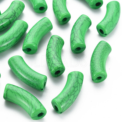Opaque Crackle Acrylic Beads MACR-S372-001N-007-1