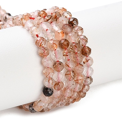 Natural Black Gold Rutilated Quartz Beads Strands G-N342-21B-01-1