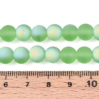 Frosted Transparent Glass Beads Strands LS-GLAA-T032-T8mm-MBB17-1