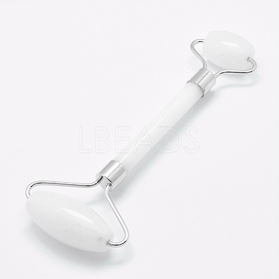Natural White Jade Brass Face Massager MRMJ-G009-06P-1