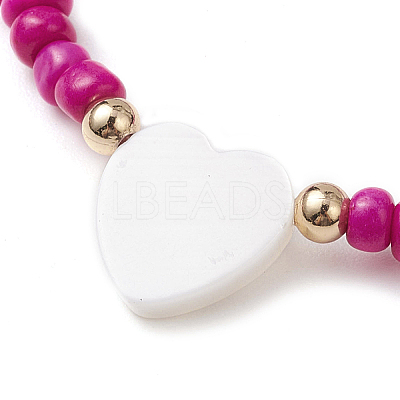 5Pcs 5 Colors Glass Seed Beaded Stretch Bracelet Sets BJEW-MZ00127-1