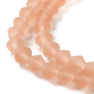 Imitate Austrian Crystal Frosted Glass Beads Strands EGLA-A039-T4mm-MD15-1