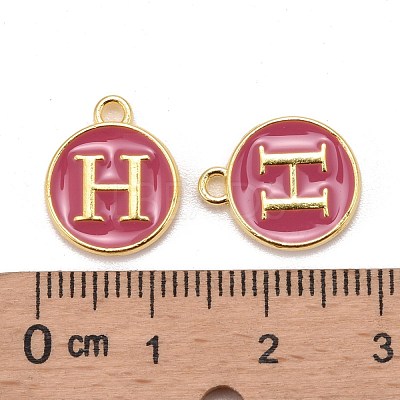 Golden Plated Alloy Enamel Charms ENAM-S118-08H-1