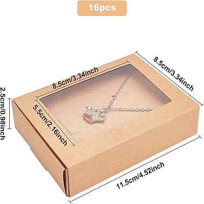 Foldable Drawer Type Creative Kraft Paper Box LS-CON-WH0077-12-1