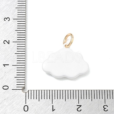 Brass Enamel Pendants KK-CBAE20A-04G-1