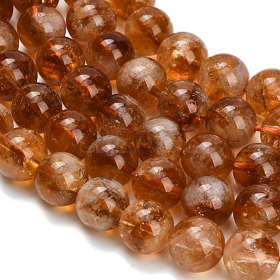 Hearted Natural Citrine Beads Strands GG-T002-A02-12mm-1