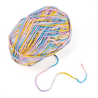 Light Gradient Segment Dyed Polyester Yarn DIY-TADJ0002-005K-1