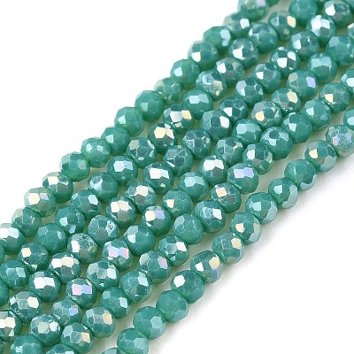 Electroplate Glass Beads Strands EGLA-A044-P1mm-B31-1