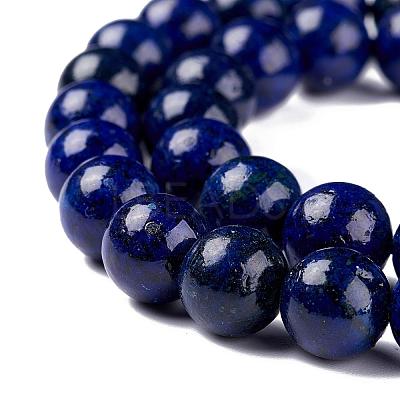 Natural Lapis Lazuli Round Beads Strands X-G-I181-10-8mm-1