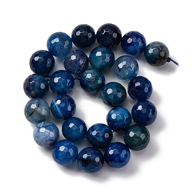 Natural Dragon Veins Agate(Dyed & Heated) Beads Strands G-K390-A06-01-1